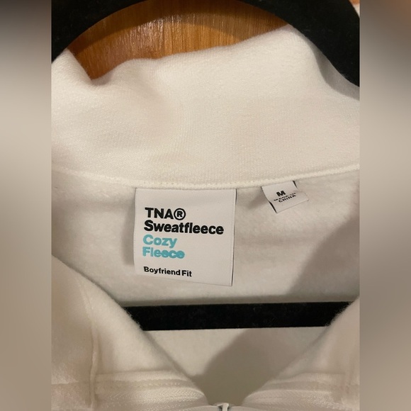 NWT Aritzia TNA Cozy Fleece Boyfriend 1/2 Zip Sweatshirt - Picture 6 of 7